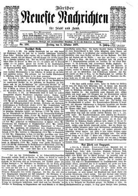 Fürther neueste Nachrichten für Stadt und Land (Fürther Abendzeitung) Freitag 5. Oktober 1877