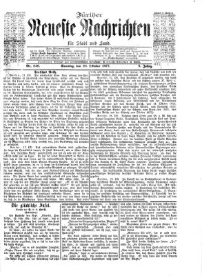 Fürther neueste Nachrichten für Stadt und Land (Fürther Abendzeitung) Samstag 20. Oktober 1877