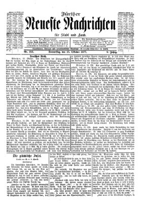 Fürther neueste Nachrichten für Stadt und Land (Fürther Abendzeitung) Donnerstag 25. Oktober 1877