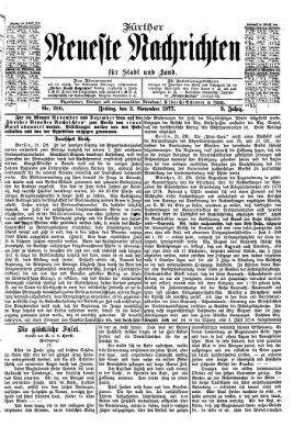 Fürther neueste Nachrichten für Stadt und Land (Fürther Abendzeitung) Freitag 2. November 1877