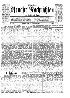 Fürther neueste Nachrichten für Stadt und Land (Fürther Abendzeitung) Samstag 10. November 1877