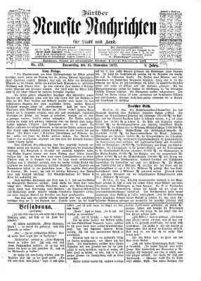 Fürther neueste Nachrichten für Stadt und Land (Fürther Abendzeitung) Donnerstag 15. November 1877