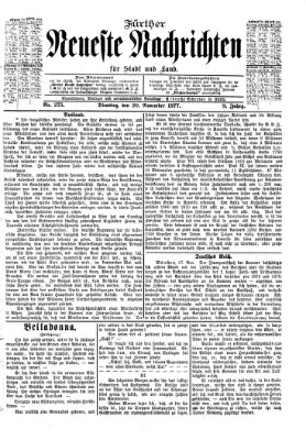 Fürther neueste Nachrichten für Stadt und Land (Fürther Abendzeitung) Dienstag 20. November 1877