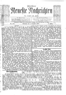 Fürther neueste Nachrichten für Stadt und Land (Fürther Abendzeitung) Mittwoch 5. Dezember 1877