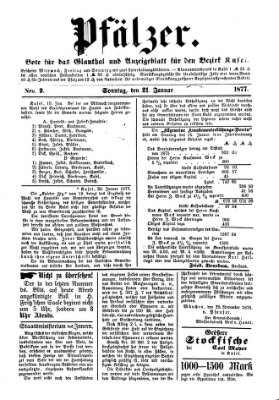 Pfälzer Sonntag 21. Januar 1877