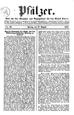 Pfälzer Freitag 17. August 1877