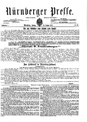 Nürnberger Presse Freitag 19. Januar 1877