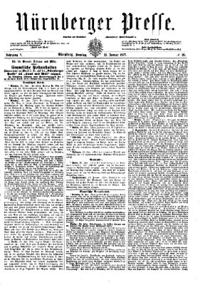 Nürnberger Presse Sonntag 21. Januar 1877