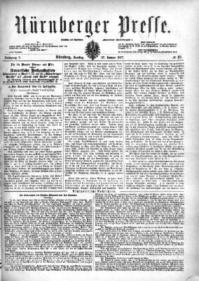 Nürnberger Presse Samstag 27. Januar 1877