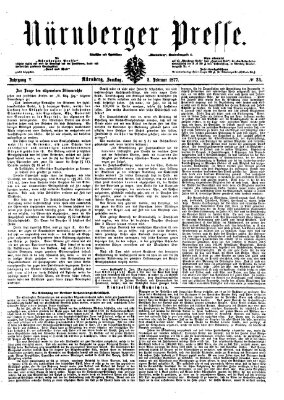 Nürnberger Presse Samstag 3. Februar 1877