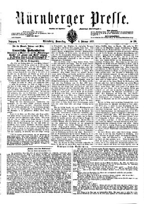 Nürnberger Presse Donnerstag 8. Februar 1877