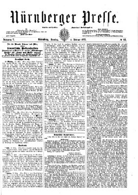 Nürnberger Presse Sonntag 11. Februar 1877