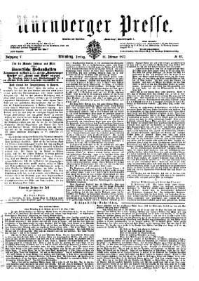 Nürnberger Presse Freitag 16. Februar 1877