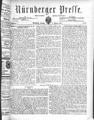 Nürnberger Presse Samstag 17. Februar 1877