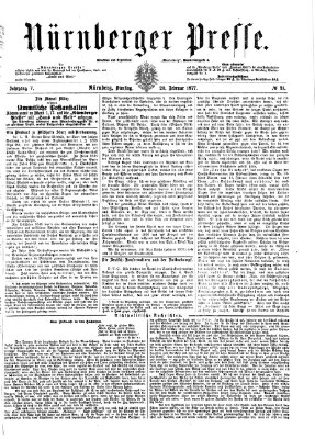 Nürnberger Presse Dienstag 20. Februar 1877