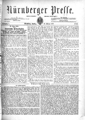 Nürnberger Presse Samstag 24. Februar 1877