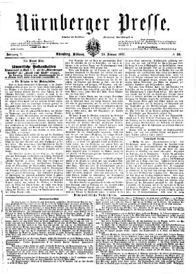 Nürnberger Presse Mittwoch 28. Februar 1877