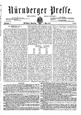 Nürnberger Presse Donnerstag 1. März 1877