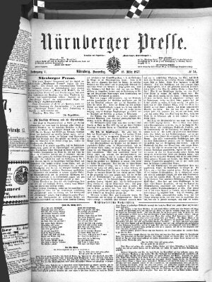 Nürnberger Presse Donnerstag 15. März 1877