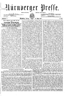 Nürnberger Presse Freitag 16. März 1877