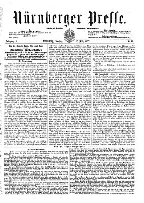 Nürnberger Presse Samstag 17. März 1877