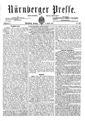 Nürnberger Presse Sonntag 8. April 1877