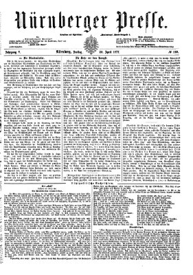 Nürnberger Presse Freitag 20. April 1877