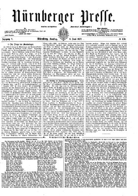 Nürnberger Presse Samstag 9. Juni 1877