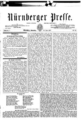 Nürnberger Presse Donnerstag 21. Juni 1877