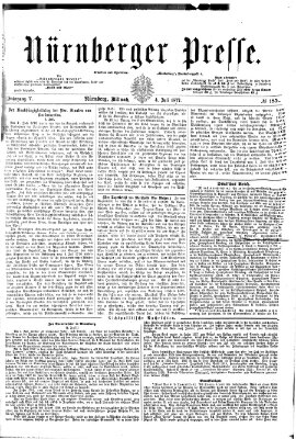 Nürnberger Presse Mittwoch 4. Juli 1877