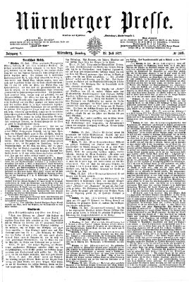 Nürnberger Presse Sonntag 22. Juli 1877