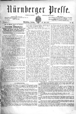 Nürnberger Presse Dienstag 24. Juli 1877