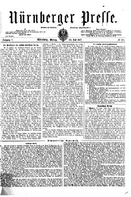 Nürnberger Presse Montag 30. Juli 1877