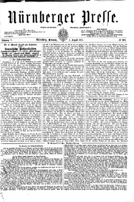 Nürnberger Presse Mittwoch 1. August 1877