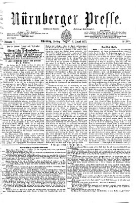 Nürnberger Presse Freitag 3. August 1877