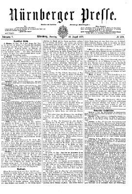 Nürnberger Presse Sonntag 12. August 1877