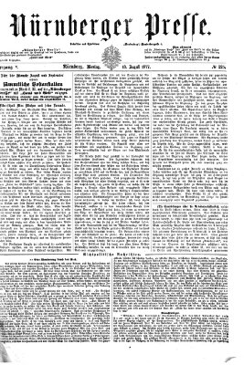 Nürnberger Presse Montag 13. August 1877