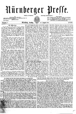 Nürnberger Presse Samstag 18. August 1877