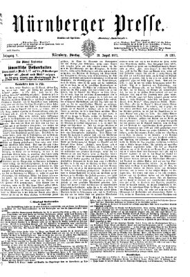 Nürnberger Presse Dienstag 21. August 1877