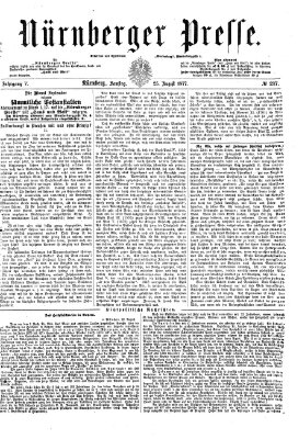 Nürnberger Presse Samstag 25. August 1877