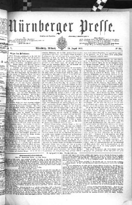 Nürnberger Presse Mittwoch 29. August 1877