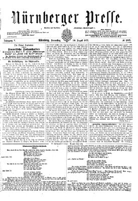 Nürnberger Presse Donnerstag 30. August 1877