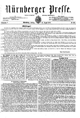 Nürnberger Presse Freitag 31. August 1877