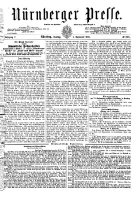 Nürnberger Presse Samstag 1. September 1877