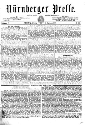 Nürnberger Presse Montag 10. September 1877