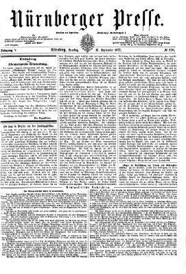 Nürnberger Presse Samstag 15. September 1877