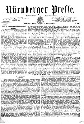 Nürnberger Presse Montag 17. September 1877