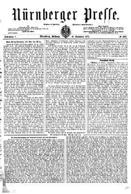 Nürnberger Presse Mittwoch 19. September 1877