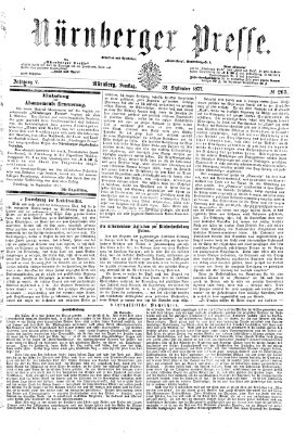 Nürnberger Presse Samstag 22. September 1877