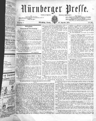 Nürnberger Presse Montag 24. September 1877